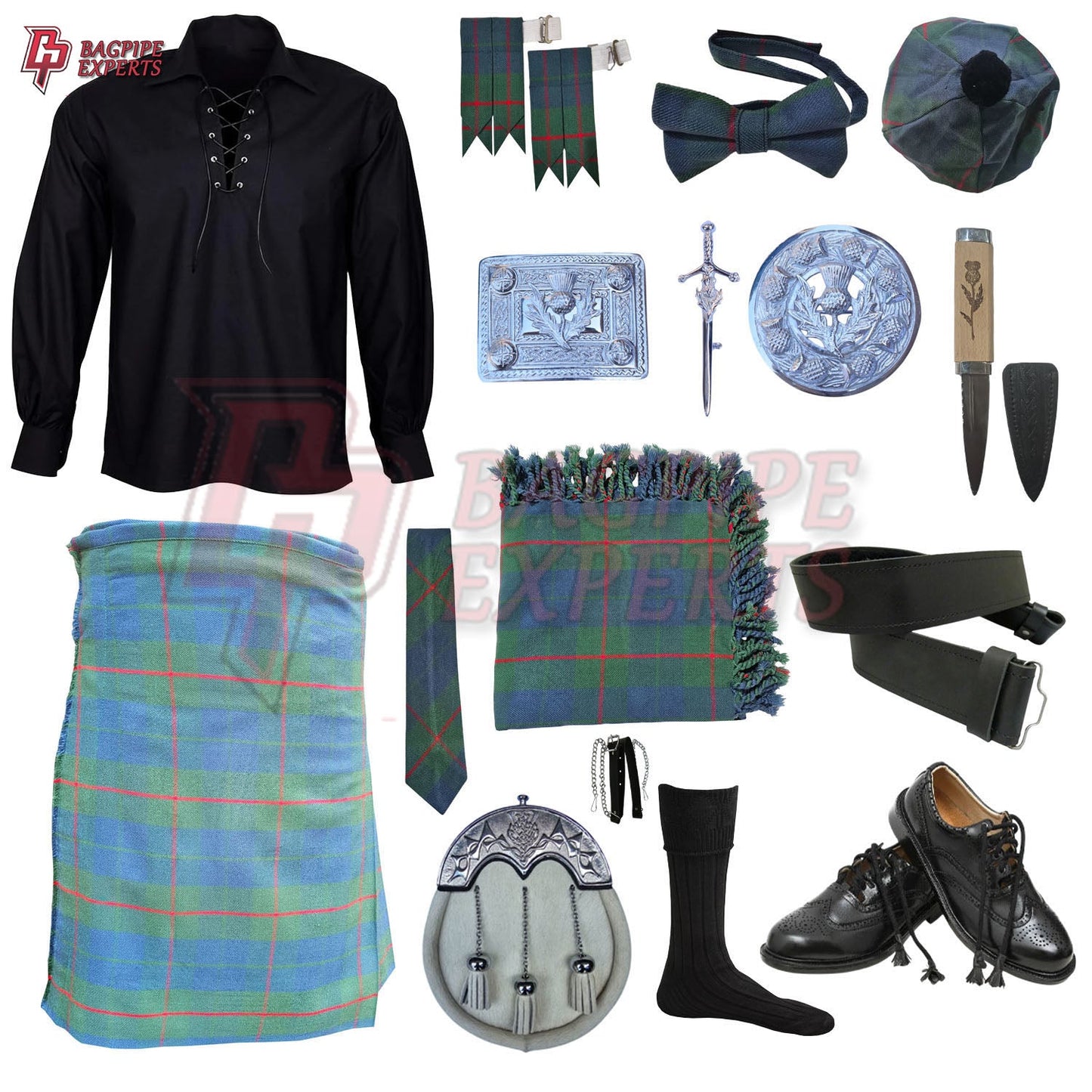 Barclay Hunting Ancient Tartan Complete Highland Dress Set – Full Scottish Kilt Outfit