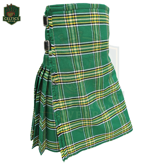 Irish Green Tartan Kilt – Heritage Highland Wear for Men - celticswear