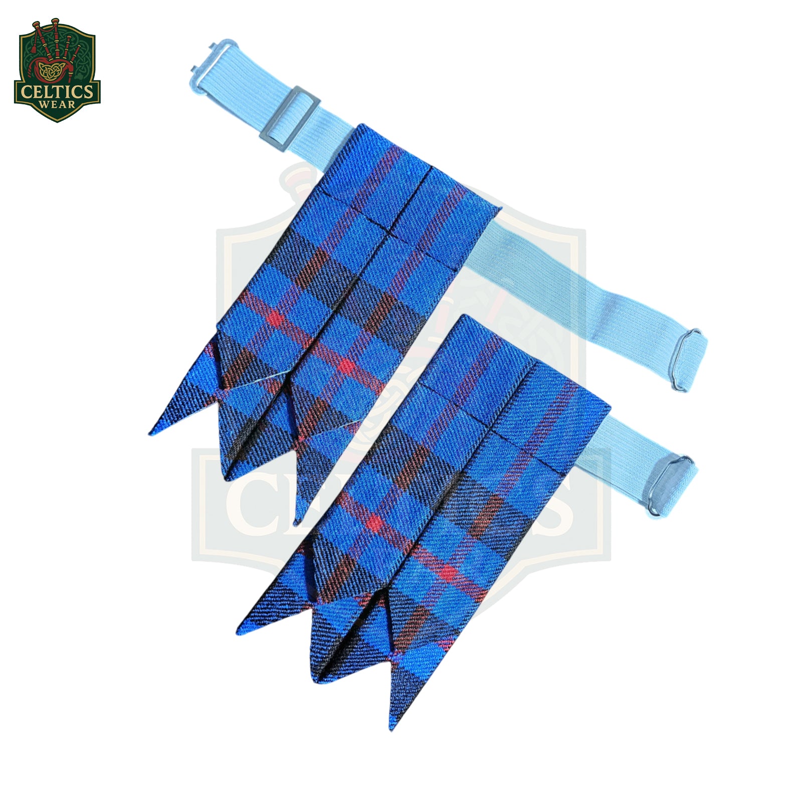 Elliot Tartan Kilt Flashes – Classic Clan Pattern Sock Garters for Highland Dress - celticswear