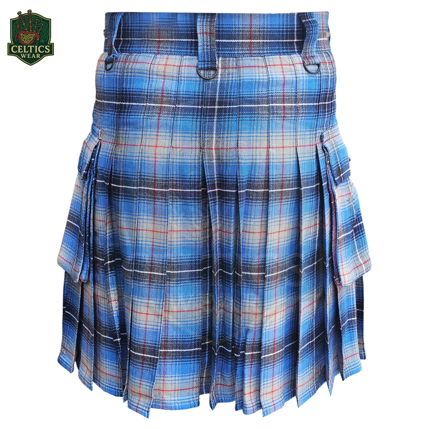 Blue Tartan Utility Kilt – Traditional Style Meets Modern Utility