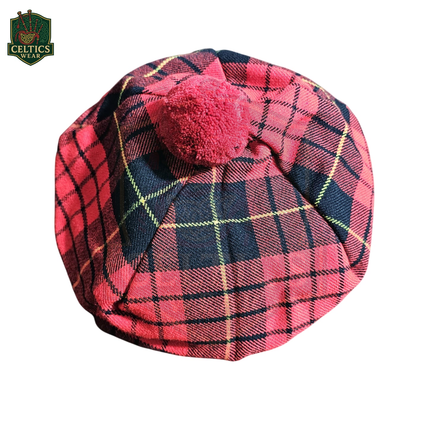 McQueen Modern Tartan Tam O’Shanter Cap – Traditional Scottish Bonnet - celticswear