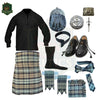 Black Watch Weather Full Highland Dress Set for Men – Complete Scottish Outfit with Kilt, Sporran, Accessories & More