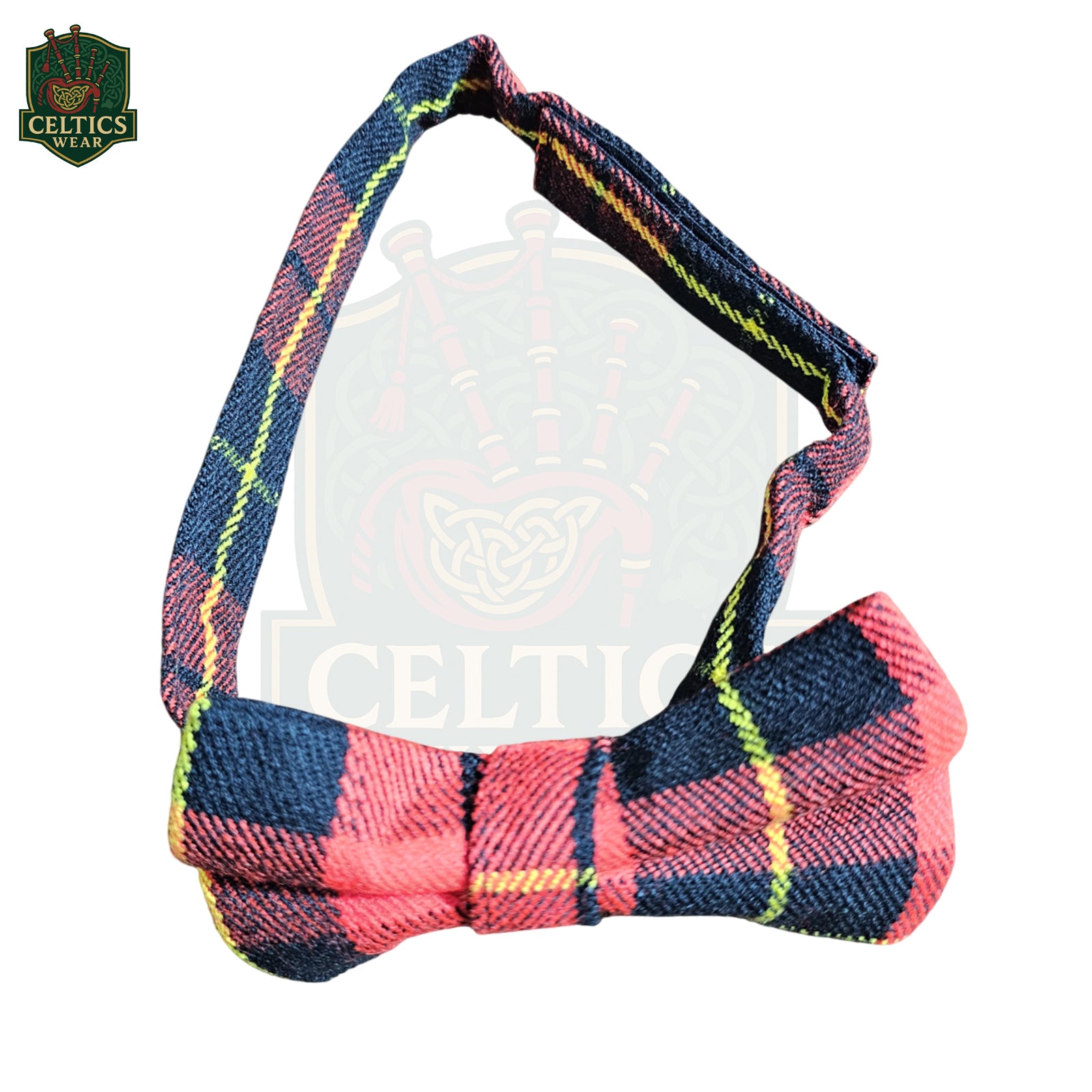 McQueen Modern Tartan Bow Tie – Handmade Scottish Accessory for Formal Wear - celticswear