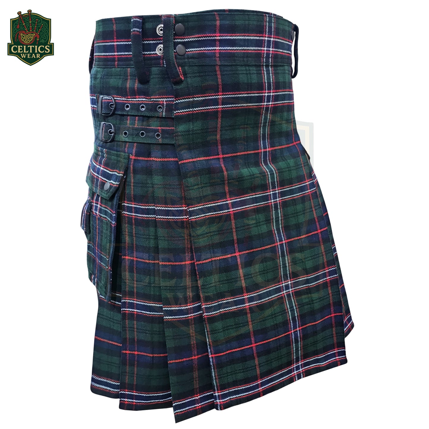 Custom Utility Kilt – Made-to-Order with Personalized Tartan Fabric & Sizing – Durable Highland Workwear for Men