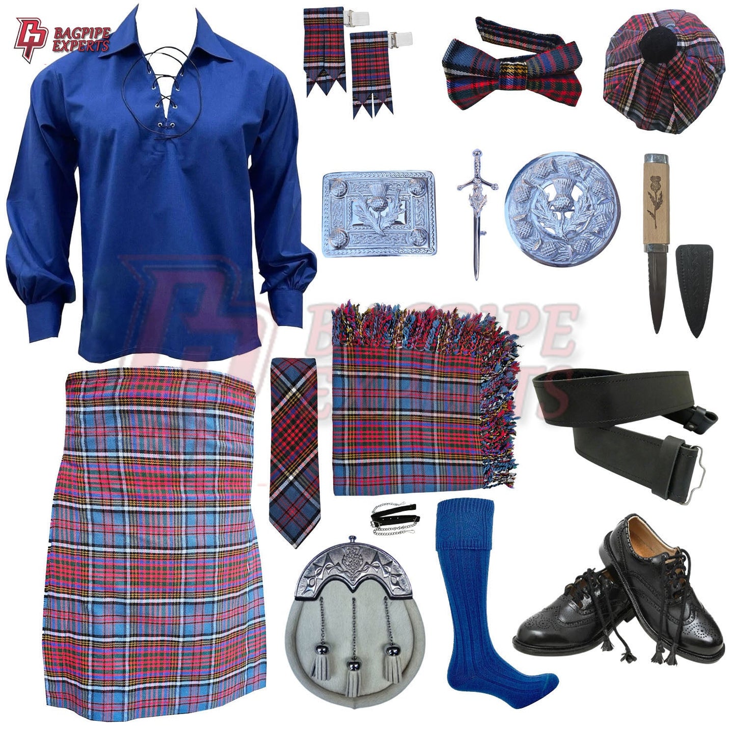 Anderson Modern Tartan Complete Highland Dress Set – Full Scottish Kilt Outfit