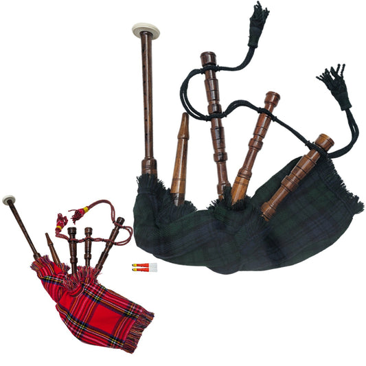 Kids Mini Bagpipe – Sheesham Wood, Fully Playable with 2 Reeds, Perfect for Gift
