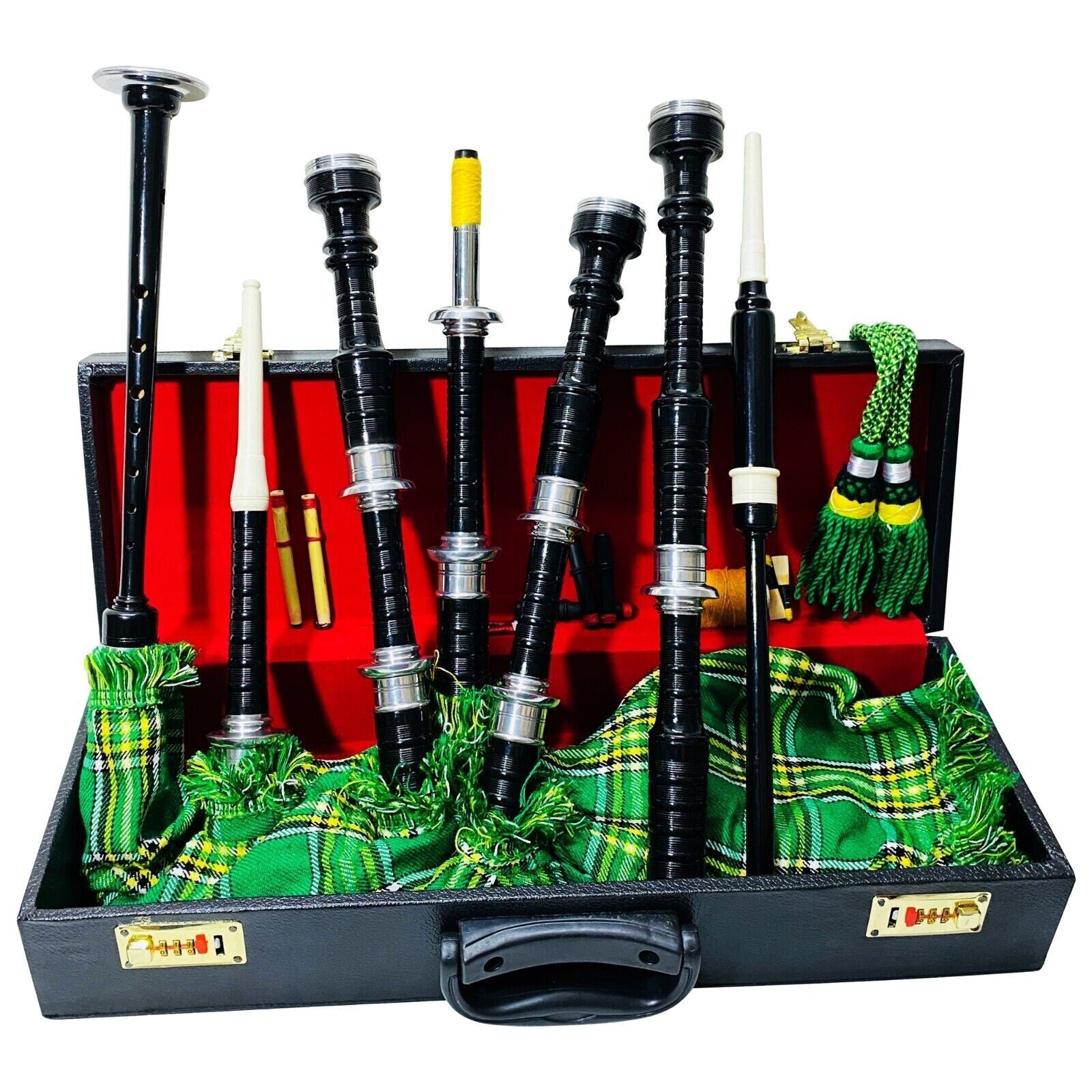Great Highland Bagpipe Scottish Bagpipes Full Size Black Rosewood With Case