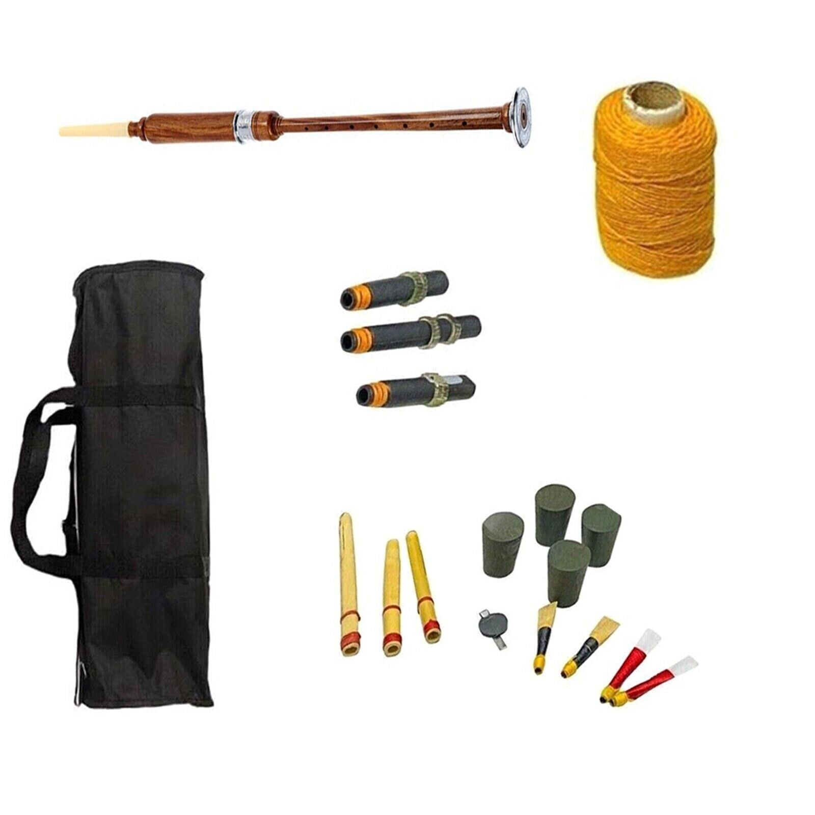 Scottish Bagpipes - Full Size Great Highland Bagpipe Full Silver Mounts Rosewood