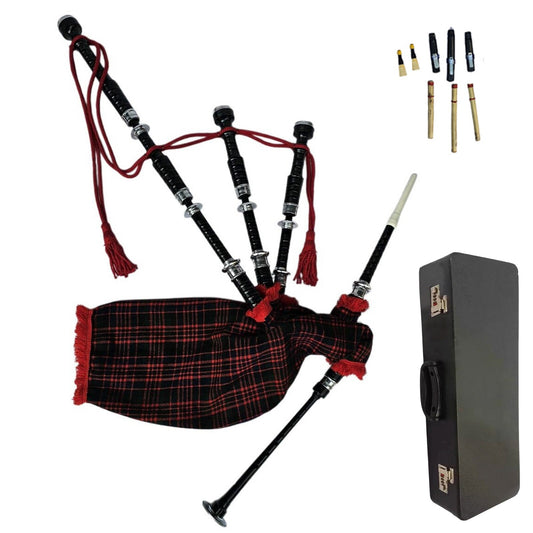 Great Highland Bagpipe – Silver Mounts, MacDonald Tartan & Hard Case Included