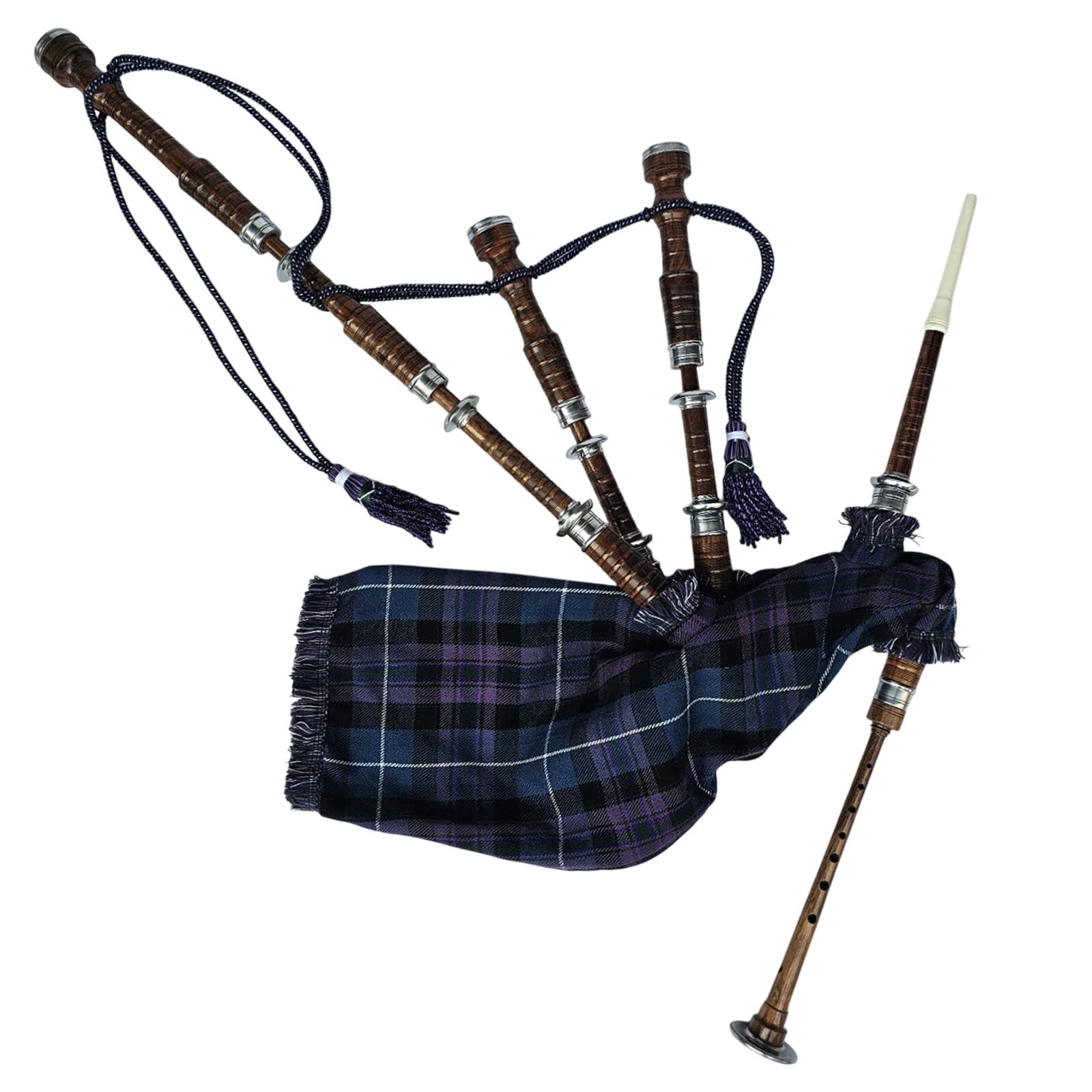 Great Highland Bagpipe – Natural Wood, Pride of Scotland, Reeds & Carry Bag