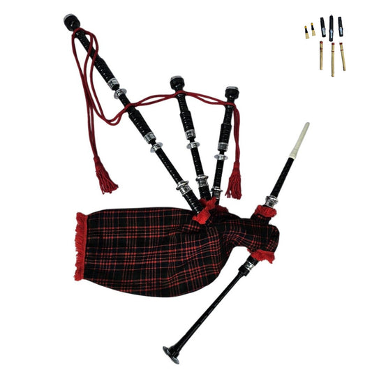 Great Highland Bagpipe – Silver Mounts, MacDonald Tartan & Hard Case Included