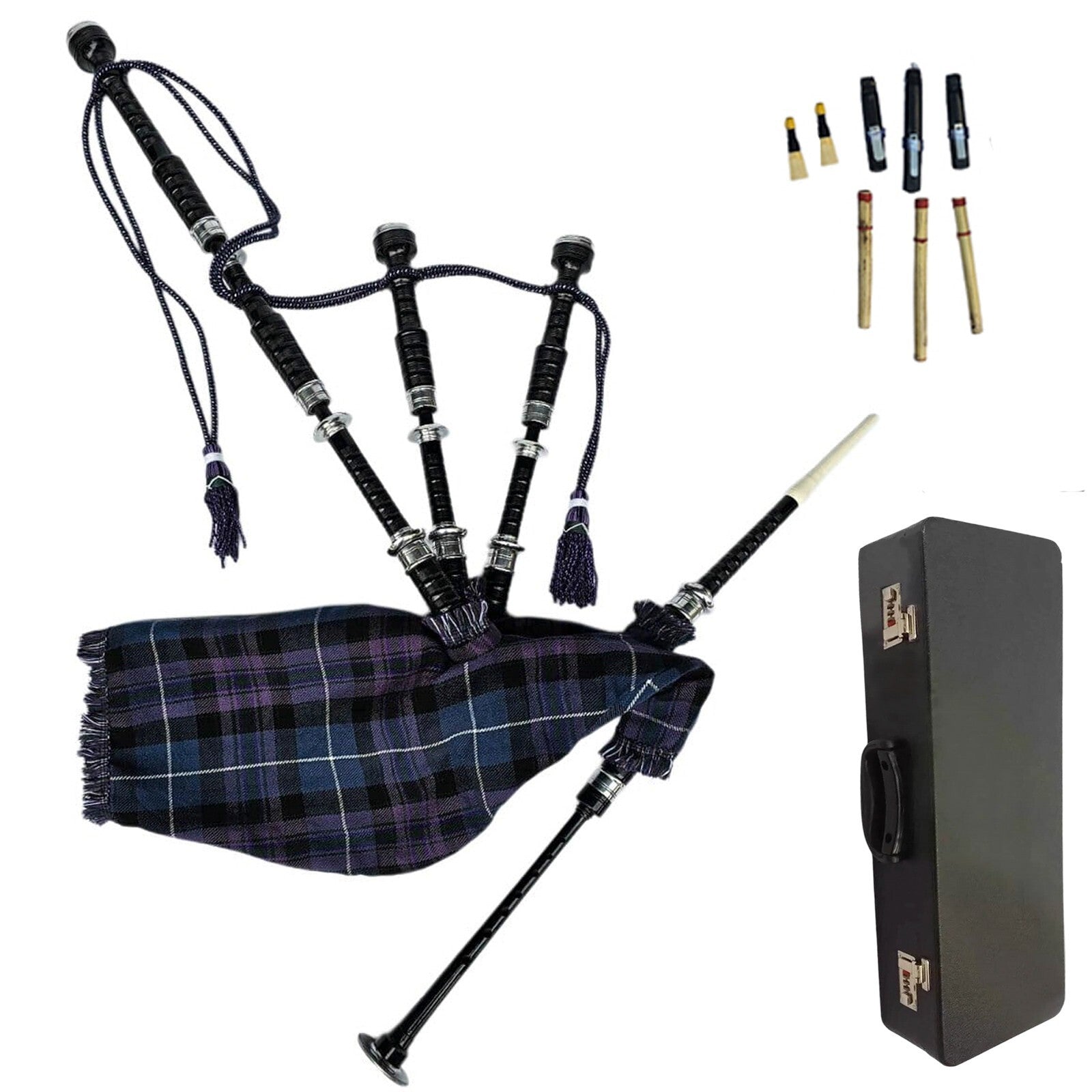 Great Highland Bagpipe – Silver Mounts, Pride of Scotland & Hard Case Included