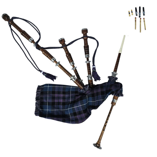 Great Highland Bagpipe – Natural Wood, Pride of Scotland, Reeds & Carry Bag