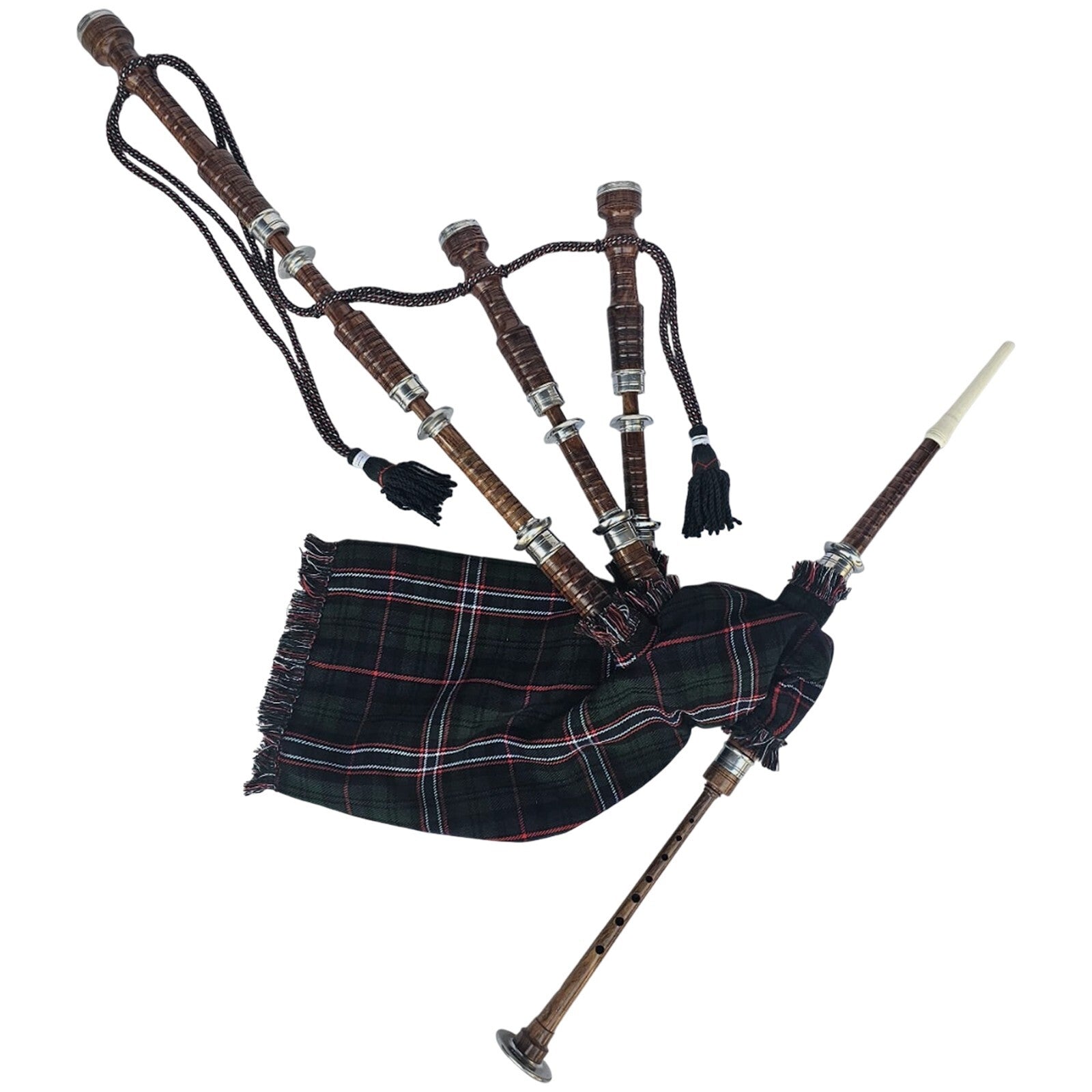 Great Highland Bagpipe – Natural Wood, National Scottish, Reeds & Carry Bag