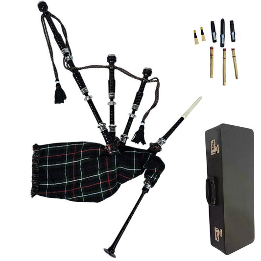 Great Highland Bagpipe – Silver Mounts, MacKenzie Tartan & Hard Case Included