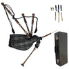 Great Highland Bagpipe – Natural Wood, Grey Watch Tartan & Hard Case Included