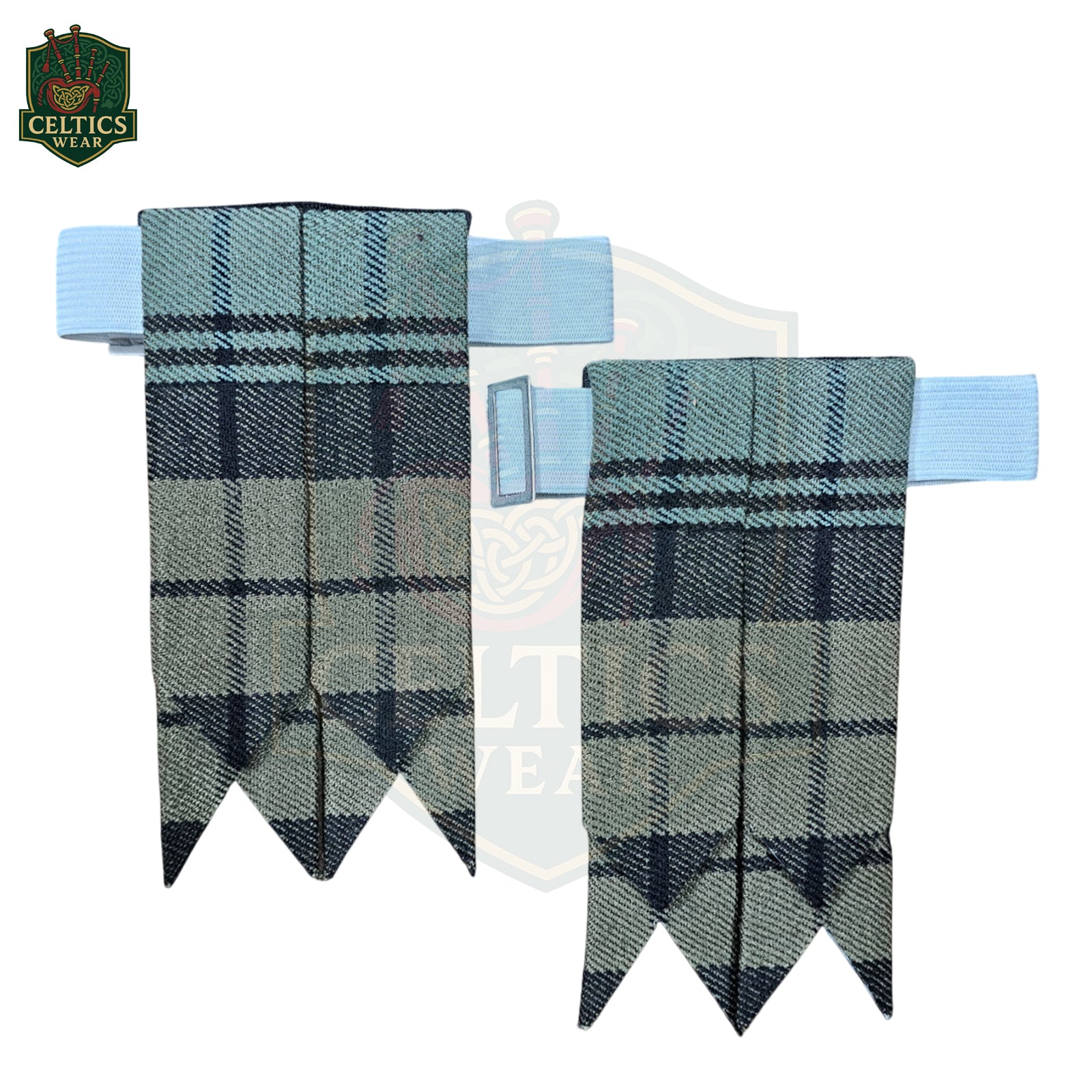 Black Watch Weather Tartan Flashes – Classic Highland Kilt Hose Accessories - celticswear