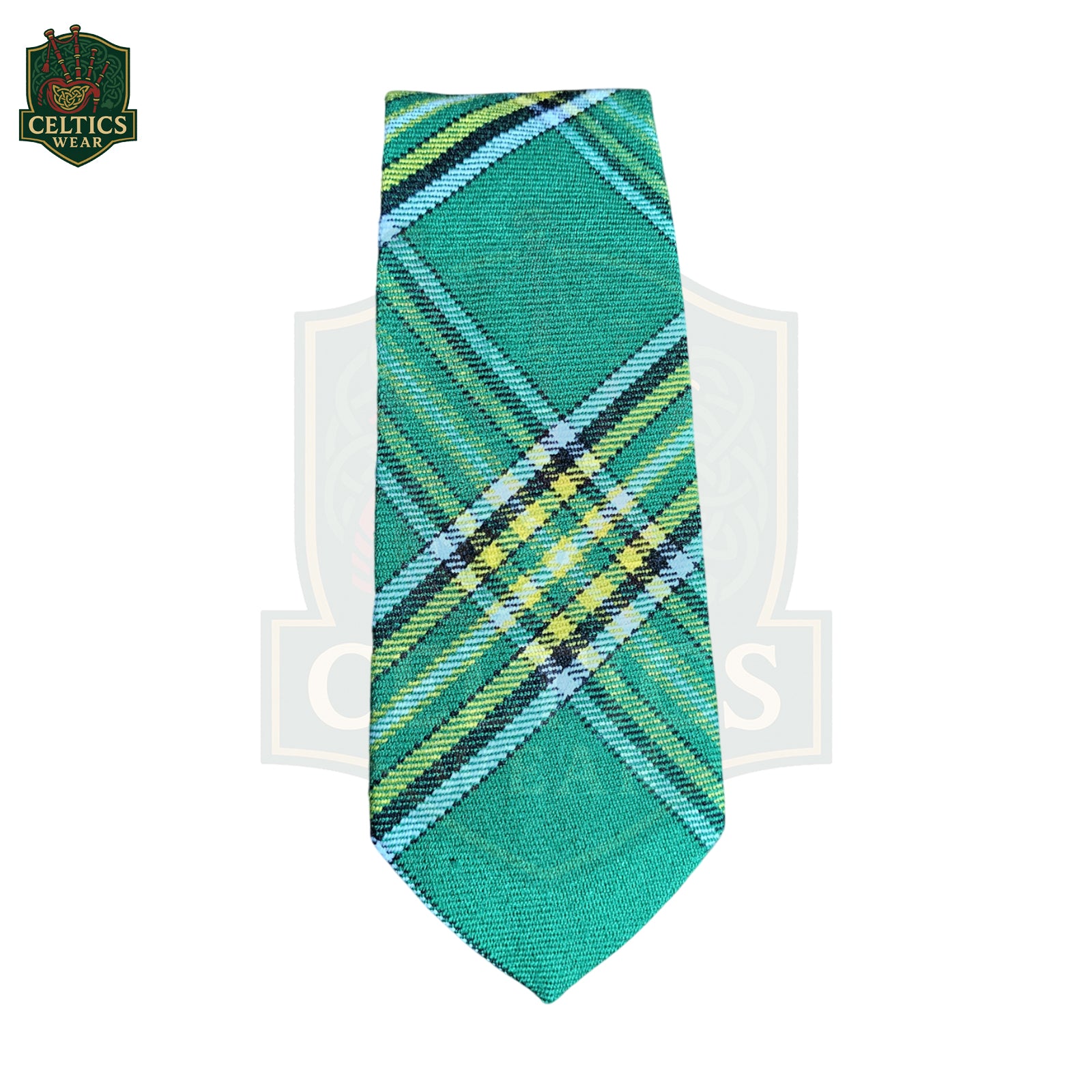 Irish Green Tartan Neck Tie – Classic Celtic Accent for Formal Wear - celticswear