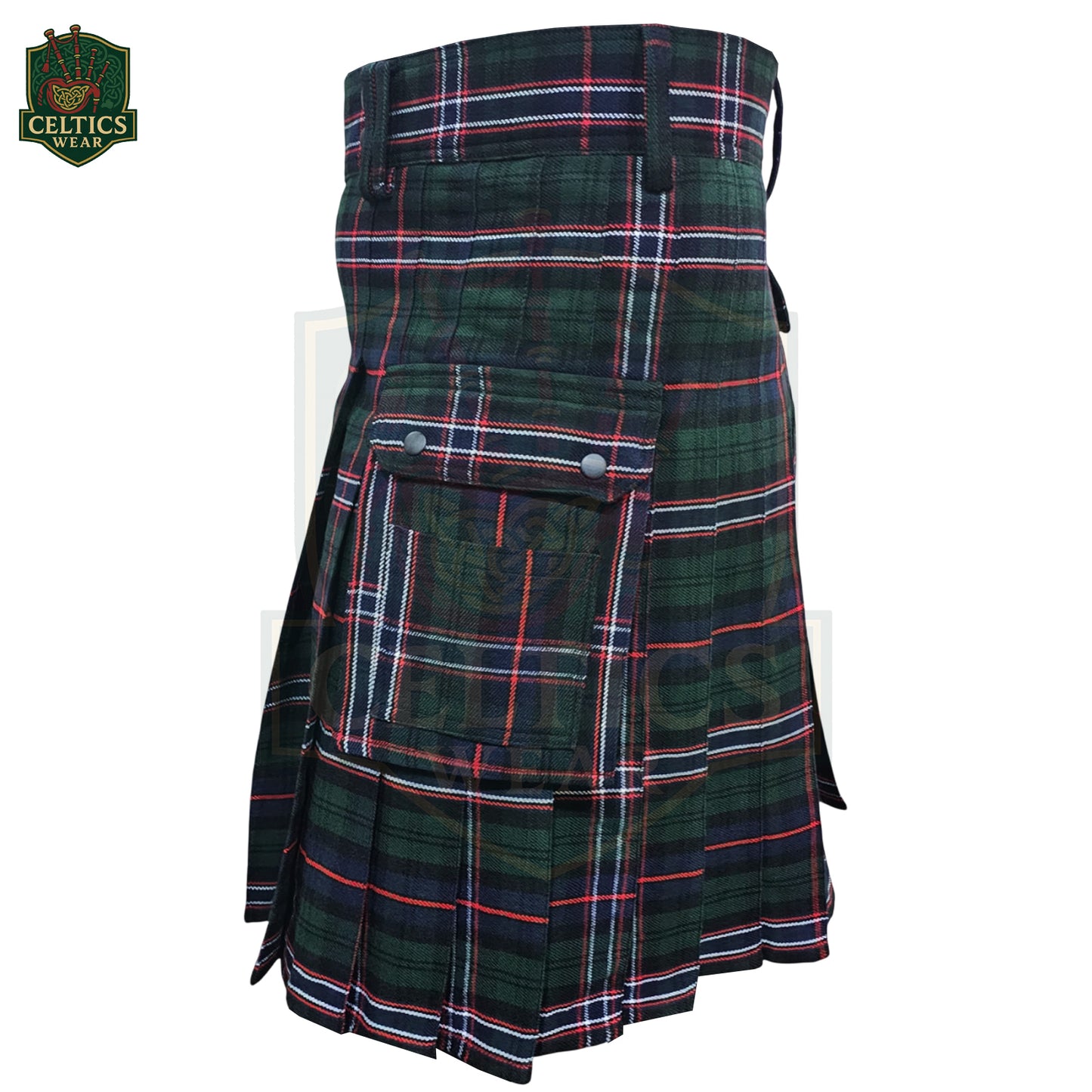 Custom Utility Kilt – Made-to-Order with Personalized Tartan Fabric & Sizing – Durable Highland Workwear for Men