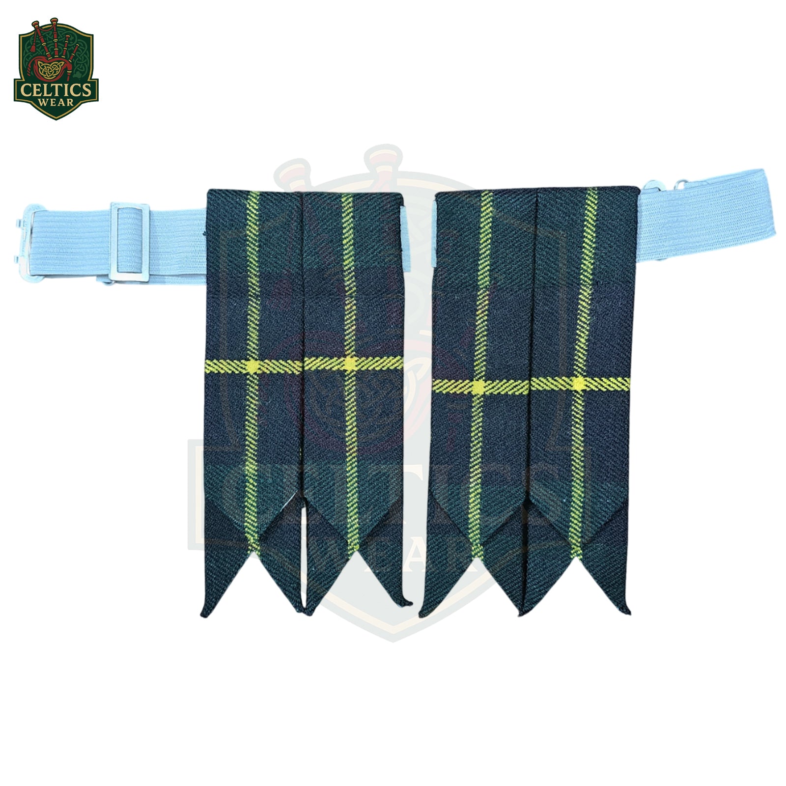 Hunting Wallace Tartan Kilt Flashes – Traditional Scottish Highland Wear Accessory - celticswear