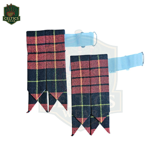 McQueen Modern Tartan Kilt Flashes – Traditional Sock Garters for Highland Dress - celticswear