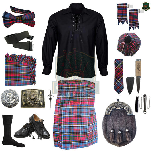 Anderson Modern Tartan Complete Highland Dress Set – Full Scottish Kilt Outfit