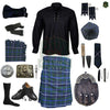 Blue Douglas Tartan Complete Kilt Outfit – Custom Highland Dress Set with Color Options