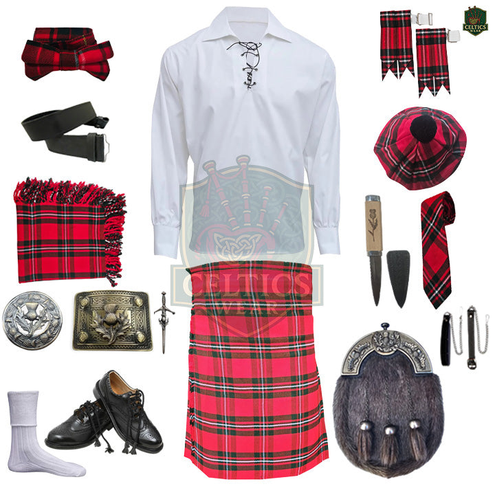 MacGregor Tartan Highland Dress Set | Full Kilt Outfit with Accessories – Bagpipe Experts
