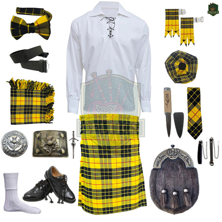 MacLeod of Lewis Tartan Complete Highland Dress Set – Full Scottish Kilt Outfit with Accessories