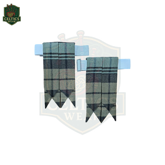 Black Watch Weathered Kilt Flashes – Traditional Scottish Tartan Kilt Hose Accessory