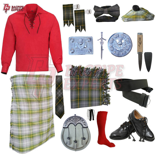 Gordon Weather Tartan Kilt Outfit | Full Highland Dress Set – Bagpipe Experts