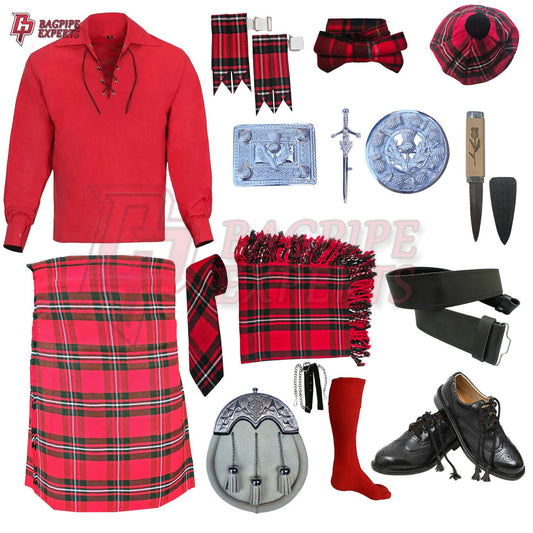 MacGregor Tartan Highland Dress Set | Full Kilt Outfit with Accessories – Bagpipe Experts