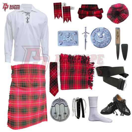 Bruce Modern Tartan Complete Highland Dress Set – Full Kilt Outfit with Accessories