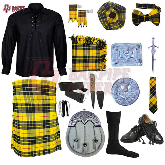 MacLeod of Lewis Tartan Complete Highland Dress Set – Full Scottish Kilt Outfit with Accessories