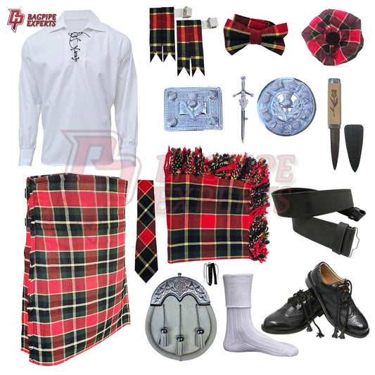 MacLachlan Tartan Complete Highland Dress Set – Full Kilt Outfit with Accessories