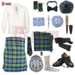 Gunn Ancient Tartan Complete Highland Dress Set – Full Scottish Kilt Outfit with Accessories