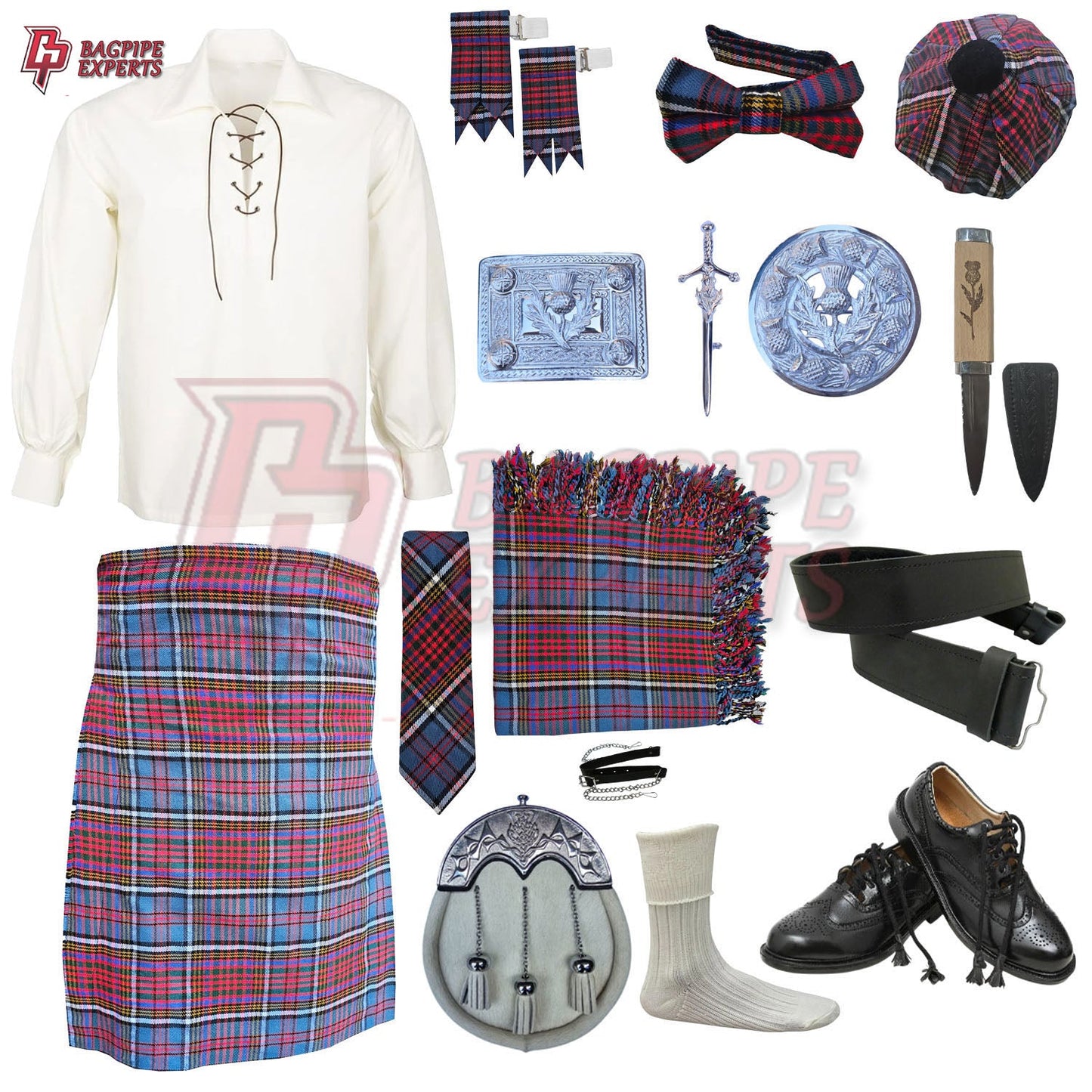 Anderson Modern Tartan Complete Highland Dress Set – Full Scottish Kilt Outfit