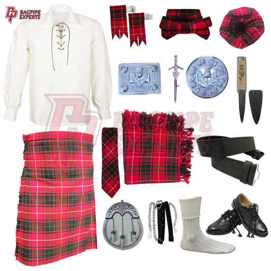 Bruce Modern Tartan Complete Highland Dress Set – Full Kilt Outfit with Accessories