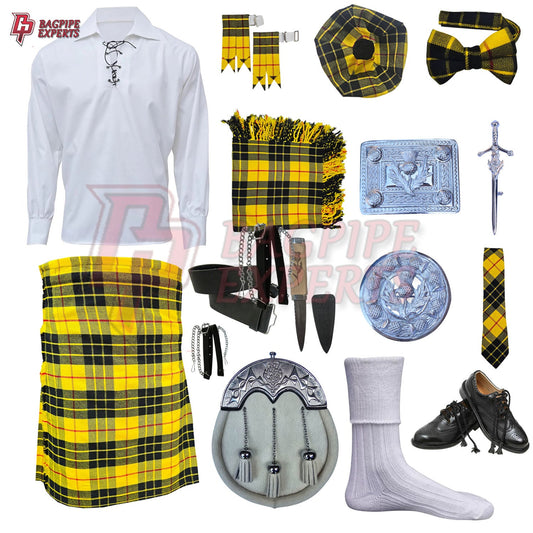MacLeod of Lewis Tartan Complete Highland Dress Set – Full Scottish Kilt Outfit with Accessories