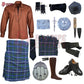 Blue Douglas Tartan Complete Kilt Outfit – Custom Highland Dress Set with Color Options