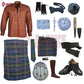 Gunn Modern Tartan Complete Highland Dress Set – Full Scottish Kilt Outfit with Accessories
