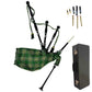 Great Highland Bagpipe – Silver Mounts, Irish Green Tartan & Hard Case Included