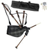 Great Highland Bagpipe – Natural Wood, Grey Watch Tartan, Reeds & Carry Bag