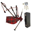 Great Highland Bagpipe – Natural Wood, Royal Stewart Tartan & Hard Case Included