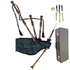 Great Highland Bagpipe – Natural Wood, Black Watch Tartan & Hard Case Included