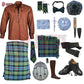 Gunn Ancient Tartan Complete Highland Dress Set – Full Scottish Kilt Outfit with Accessories