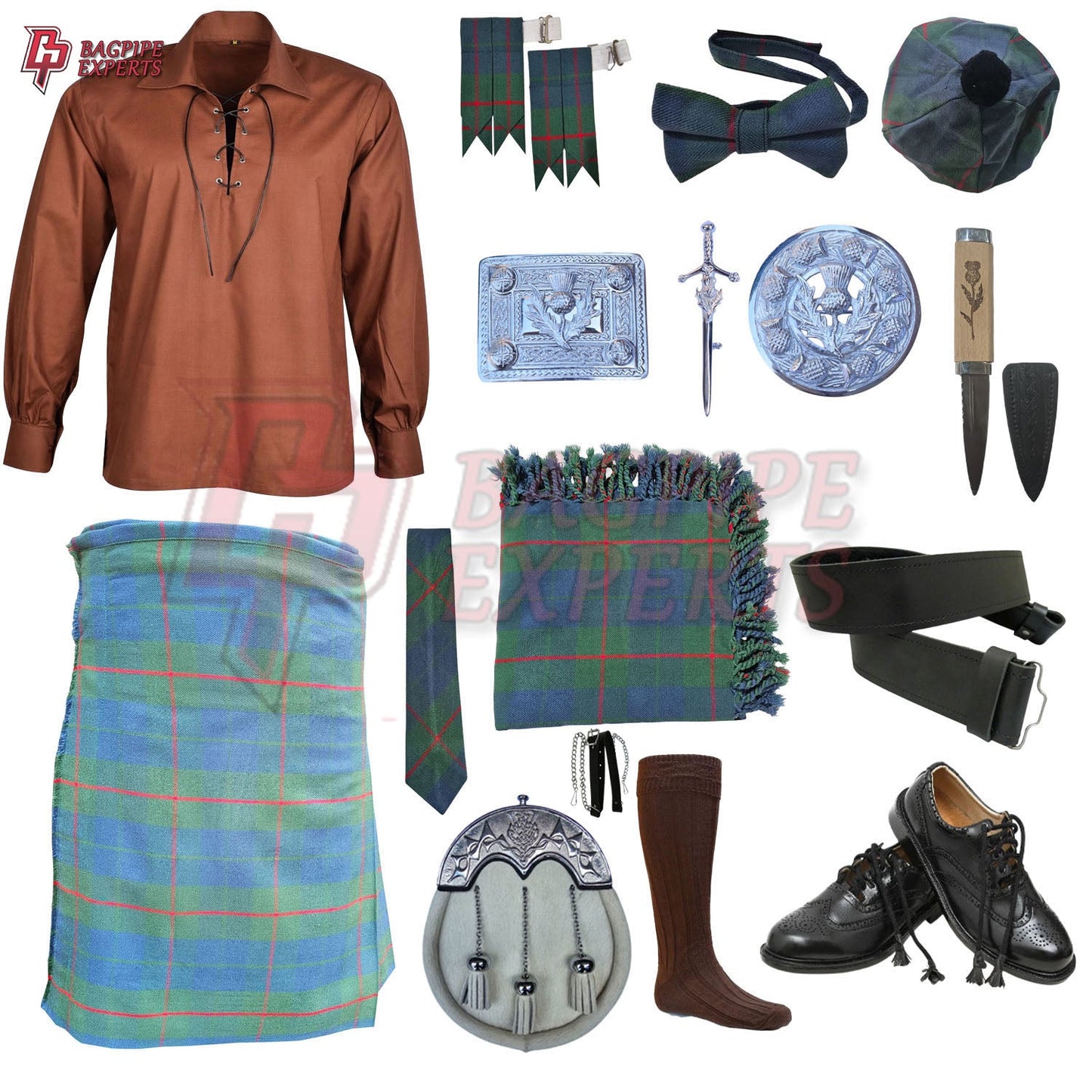 Barclay Hunting Ancient Tartan Complete Highland Dress Set – Full Scottish Kilt Outfit