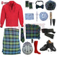 Gunn Ancient Tartan Complete Highland Dress Set – Full Scottish Kilt Outfit with Accessories