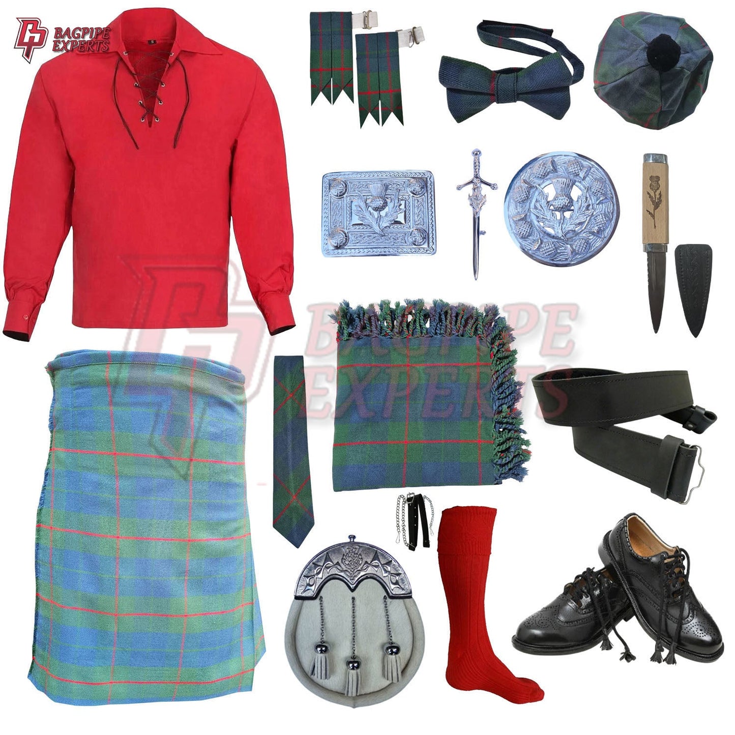 Barclay Hunting Ancient Tartan Complete Highland Dress Set – Full Scottish Kilt Outfit
