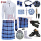 U.S. Navy Tartan Complete Highland Dress Set – Full Scottish Kilt Outfit with Accessories